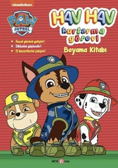 Paw Patrol - Hav Hav Kurtarma Görevi Boyama Kitabı Kolektif