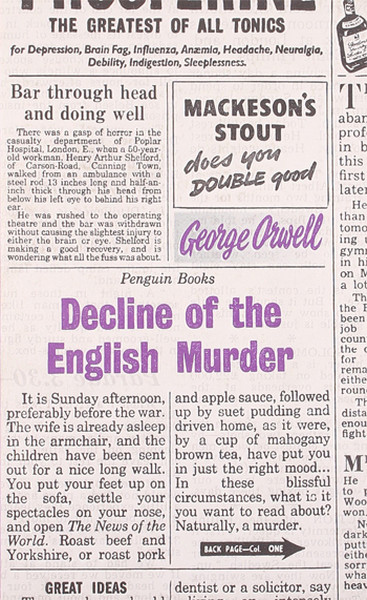 Penguin Great Ideas: Decline of the English Murder George Orwell