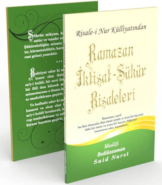 Ramazan-İktisat-Şükür Risaleleri (Büyük Boy)