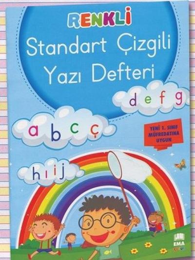 Renkli Standart Çizgili Yazı Defteri