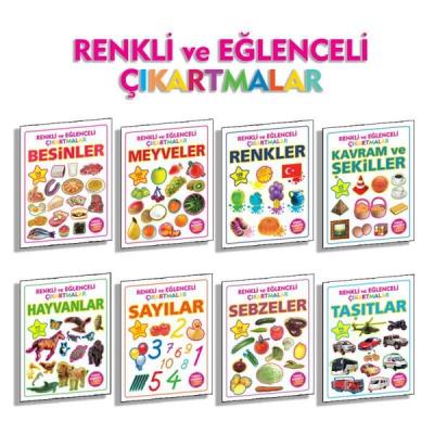 Renkli ve Eğlenceli Çıkartmalar Seti - 8 Kitap Takım Kolektif