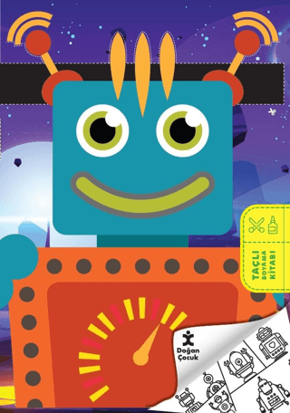 Robot Evreni Taçlı Boyama Kitabı Kolektif