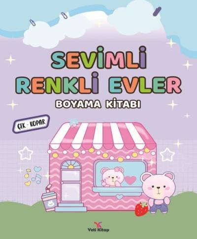 Sevimli Renkli Evler Boyama Kitabı