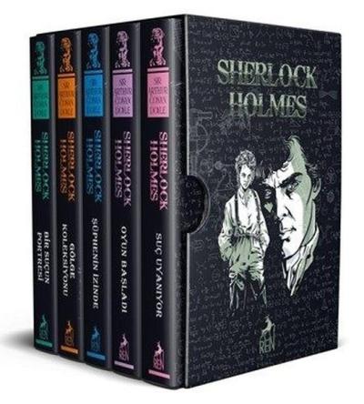 Sherlock Holmes Özel Baskı Seti - 5 Kitap Takım - Kutulu (Ciltli) Sir 