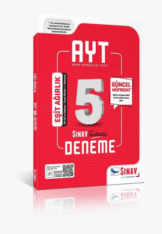 Sınav AYT Eşit Ağırlık 5 Deneme