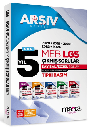 Son 5 Yıl 8. Sınıf Arşiv Serisi LGS Tıpkı Basım Fasikül Fasikül Çıkmış