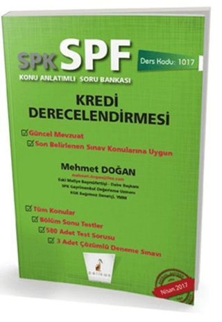 SPK - SPF Kredi Derecelendirmesi Konu Anlatımlı Soru Bankası