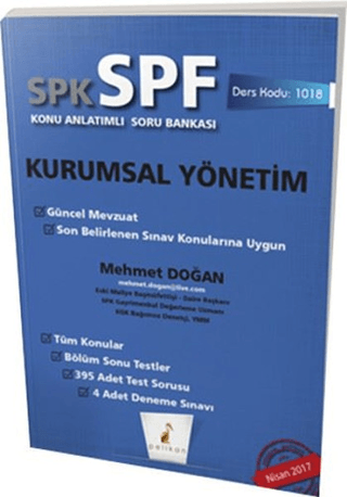 SPK - SPF Kurumsal Yönetim Konu Anlatımlı Soru Bankası