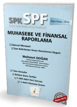 SPK - SPF Muhasebe ve Finansal Raporlama Konu Anlatımlı Soru Bankası