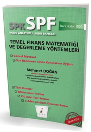 SPK - SPF Temel Finans Matematiği ve Değerleme Yöntemleri Konu Anlatımlı Soru Bankası