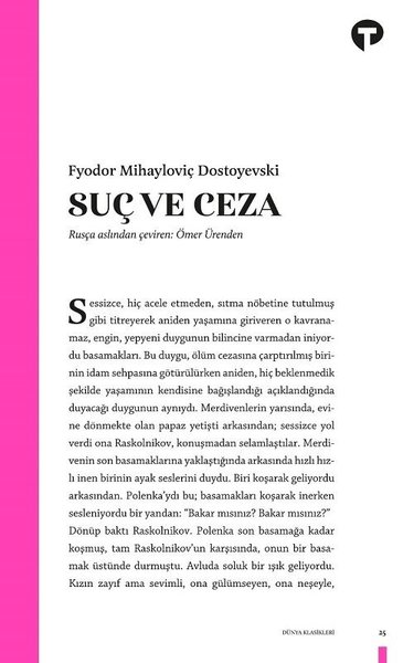 Suç ve Ceza Fyodor Mihayloviç Dostoyevski
