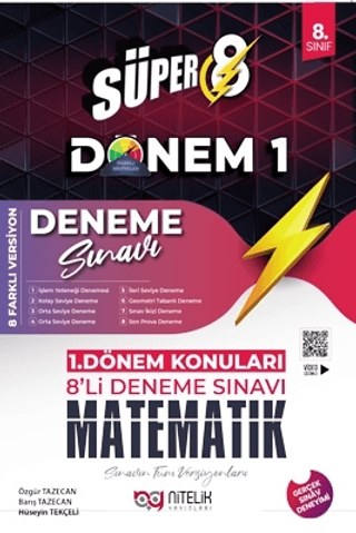 8. Sınıf Matematik Süper 1. Dönem 8'li Deneme Sınavı Barış Tazecan