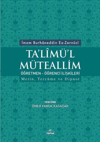 Ta'limü'l Müteallim Öğretmen - Öğrenci İlişkileri