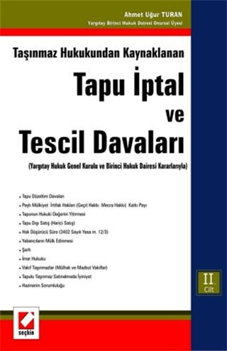 Tapu İptal ve Tescil Davaları (Ciltli)