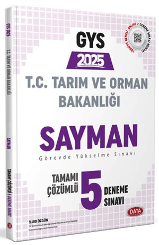 Tarım ve Orman Bakanlığı Sayman GYS Tamamı Çözümlü 5 Deneme Sınavı