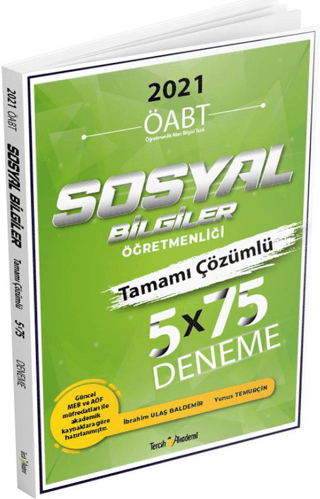 Tercih Akademi 2021 ÖABT Sosyal Bilgiler Öğretmenliği 5x75 Deneme Çözümlü