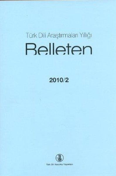 Türk Dili Araştırmaları Yıllığı - Belleten 2010 / 2 Kolektif