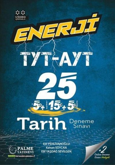 TYT AYT Tarih 25 Deneme Sınavı Video Çözümlü Enerji