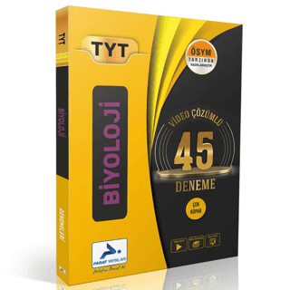 TYT Biyoloji Video Çözümlü 45 Deneme Prf Paraf Yayınları