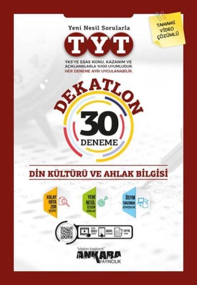 TYT Din Kültürü Ve Ahlak Bilgisi Dekatlon 30 Deneme