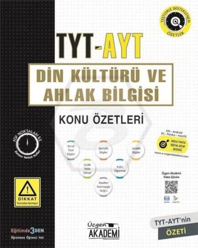 TYT Din Kültürü ve Ahlak Bilgisi Konu Özetleri