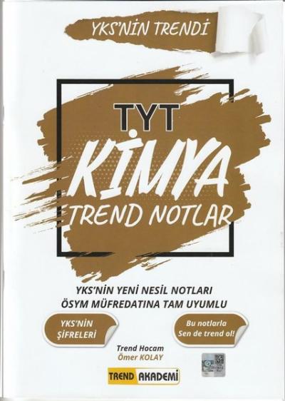 TYT Kimya Trend Notlar - YKS'nin Trendi Ömer Kolay