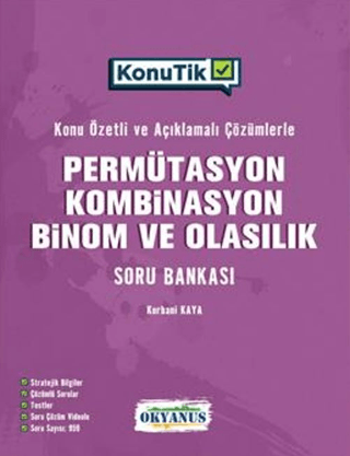 TYT KonuTik Permütasyon, Kombinasyon, Binom Ve Olasılık Soru Bankası