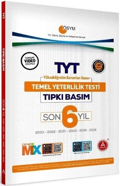 TYT Son 6 Yıl Tıpkı Basım Çıkmış Sorular