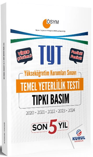 TYT Son Yıl Tıpkı Basım Çıkmış Sorular ve Video Çözümleri