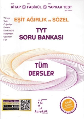 TYT Tüm Dersler Eşit Ağırlık ve Sözel Soru Bankası