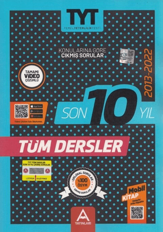 TYT Tüm Dersler Son 10 Yıl Çıkmış Sorular