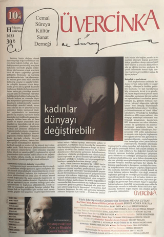 Üvercinka Dergisi: 103 - 104 Mayıs - Haziran 2023