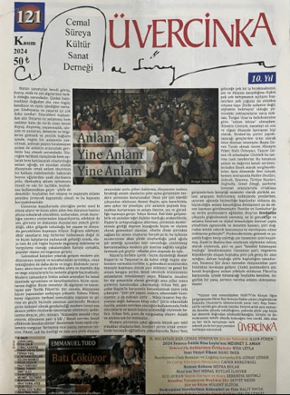 Üvercinka Dergisi Sayı: 121 Kasım 2024