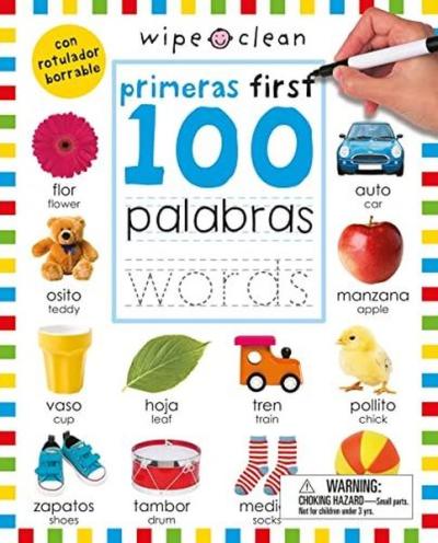Wipe Clean: First 100 Words / 100 primeras palabras Bilingual (Spanish