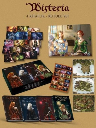 Wisteria Serisi Seti - 4 Kitap Takım - Hediyeli Kutu (Ciltli) Adora Ya