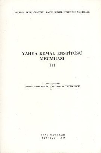 Yahya Kemal Enstitüsü Mecmuası 3. Cilt
