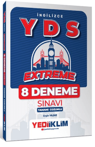 YDS İngilizce Extreme Tamamı Çözümlü 8 Deneme Sınavı