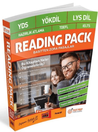 YDS YÖKDİL LYS DİL Hazırlık Atlama TOEFL IELTS Reading Pack Basitten Zora Pasajlar