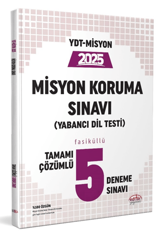 YDT Misyon Koruma Sınavı 5 Deneme Sınavı