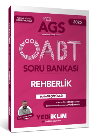 Yediiklim Yayınları 2025 MEB AGS ÖABT Rehberlik Tamamı Çözümlü Soru Bankası