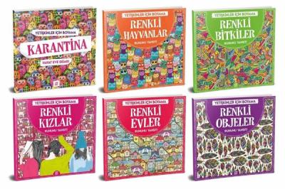 Yetişkinler İçin Boyama Seti-6 Kitap Takım