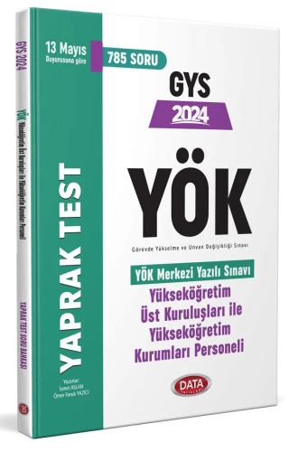 YÖK Üst Kuruluşları ile YÖK Personeli GYS Yaprak Test