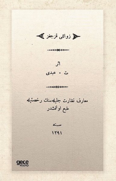 Zavallı Kızcağız - Osmanlıca