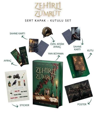 Zehirli Zümrüt - Yan Boyamalı Kutulu Set (Ciltli) Buşra Balçık